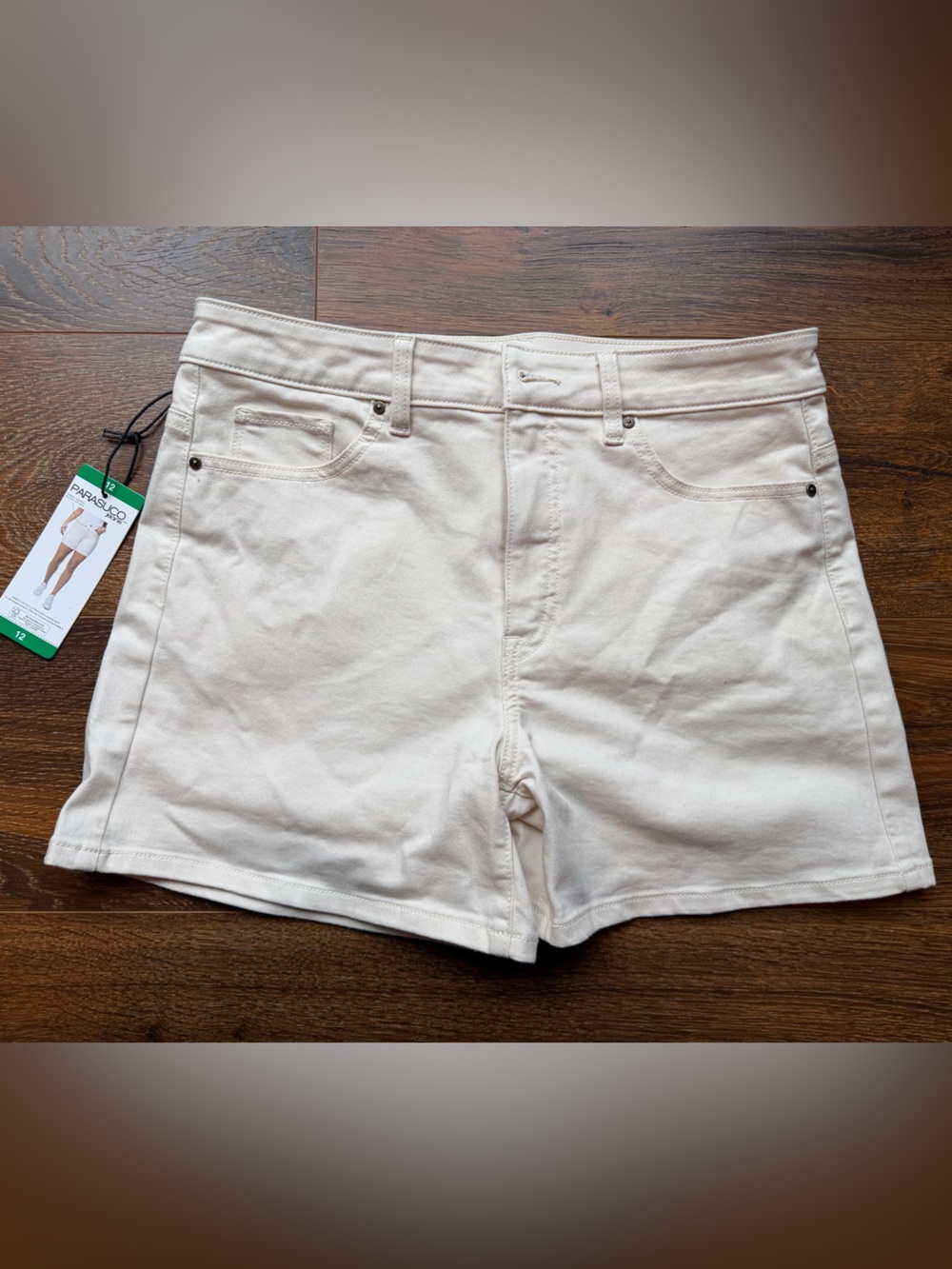 Parasuco Cream High-Rise Denim Shorts